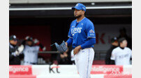 “올해 초 부상과 같은 부위” 삼성 레예스 또다시 발등 미세골절…삼성 선발진 운영 비상