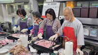 [★1줄컷]성당 급식소에 고기 후원 끊기자 스님이 삼겹살 들고 왔다