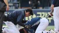 “골절 없다” NC 천만다행…헤드샷 맞은 박건우, 1차 엑스레이 검진 완료
