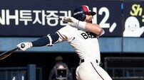 [SD 잠실 라이브] 두산 케이브(9호)-양의지(14호), 연속타자홈런 발사…양의지는 통산 3100루타 고지