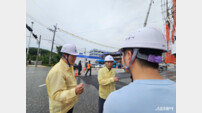 안양 신축공사 비계 구조물 전도 사고…최대호 시장, 현장 긴급 점검