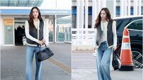 정수정, 랄프 로렌 쇼 뉴욕행…공항패션 시선강탈