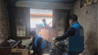 무안군 무안읍 복지기동대, 화재 피해 취약계층 주거환경 정비 활동 실시