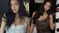 지효, 비즈 톱+밀착 의상…역대급 아찔 비주얼 [DA★]