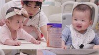 임라라♥손민수 딸 단이, 분유 보더니 뒤집기 성공?…“맘마면 다 해” (슈돌)