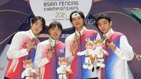 펜싱 남자 사브르 대표팀, 2년 만에 아시아선수권 단체전 정상 탈환…오상욱 2관왕