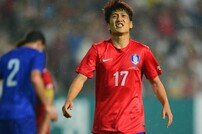 [포토] ‘한국 크로아티아 축구’ 슛 타이밍 놓친 이청용 ‘아쉬워!’