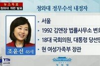 靑, 정무수석에 조윤선 여성가족부 장관 내정…‘첫 여성 발탁’