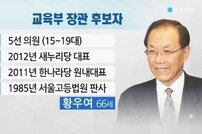 황우여 의원, 교육부 장관 내정…김명수 지명 철회