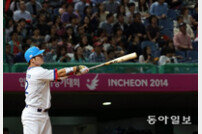 [한국 대만 야구 중계]박병호, 홈런 타구 바라보며… ‘홈런킹의 위엄’