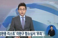 ‘성완종 리스트’ 연루 이완구 전 총리 항소심서 무죄