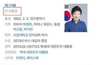 박근혜 탄핵과 동시에…포털, '전 대통령'으로 프로필 변경