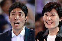 삼성화재 신진식·현대건설 이도희 감독, 데뷔전서 승리 합창