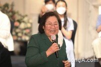 [DA포토] 김을동 전 의원, 소년 김두한 제작발표회 참석