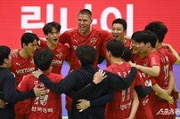 한전, 삼성화재에 3-0 완승 [포토]