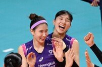 김수지 ‘블로킹 득점은 좋은 것’ [포토]