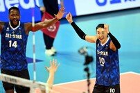 김연경, 남자부 경기도 통하네~ [포토]