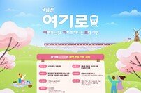 “3월 3만 원으로 여행” 코레일관광개발 봄 기차여행 제안