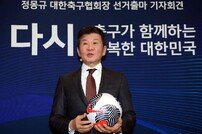 정몽규 축구협회장 ‘결자해지 각오로 4선 연임 도전’