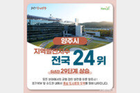 양주시, 대한민국 “전국 24위 지역발전지수” 대도약