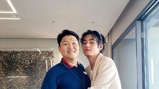 방탄소년단 뷔, 싸이 품에 안겨 미소 폭발…선후배 케미