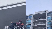 “사람 떨어지려 한다” 아파트 15층 매달린 치매 여성 극적 구조