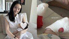 ‘금융인♥’ 손연재, 아들 사진 공개 “딸기 덧신 어떤데”