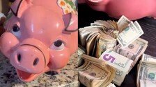 중고 돼지저금통 샀다가 ‘횡재’… 300만원 현금 뭉치 발견