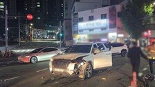 부산서 신호위반 좌회전 차량에 오토바이 운전자 숨져