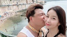 원진서, ♥윤정수 입맞춤에 행복…“사랑하는 여보랑”