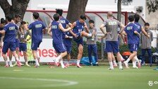 몸푸는 대표팀