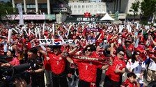 ‘멕시코전’ 광화문 1만3100명 몰려 ‘체코전 2배’…뒤덮은 붉은 물결