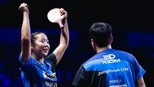 혼합 복식 세계 최강 임종훈-신유빈, ‘만리장성’ 중국 꺾고 WTT 스매시 정상