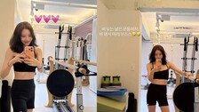 출산 후 21㎏ 감량 손담비, 운동으로 만든 ‘직각어깨’ 눈길