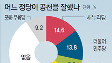 “공천파동에 지지정당 바뀌어” 25%