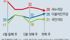 새누리 지지율 29%… 朴정부 들어 최저