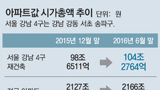 돈 몰린 재건축 아파트… 강남 4구 시총, 4년만에 100조 돌파