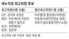 [새누리 당권 레이스 개막]최고위원 선출도 계파대결로…친박4 : 비박3