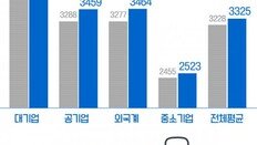 대기업 대졸초임 평균연봉 3,855만원…중소기업과 격차는?