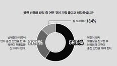 “‘선(先)핵물질 신고, 후(後)종전 선언’ 해야(59.5%)”