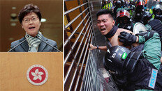 홍콩 경찰, 비무장 시위대 접근해오자 권총 뽑아 조준사격