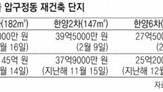 한달새 14억… 압구정 아파트값 고공행진