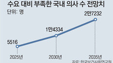 “의대정원 확대 안 하면 2035년 의사 2만7000명 부족”