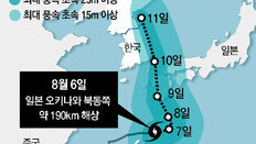 한반도로 방향 튼 태풍 ‘카눈’… 10일 경남 해안에 상륙할 듯