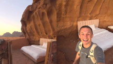 사막에 침대만 덩그러니…1박 6만원 ‘지붕없는 숙소’