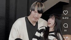 218㎝ 최홍만 품에 안긴 44㎏ 쯔양…CG급 얼굴 차이