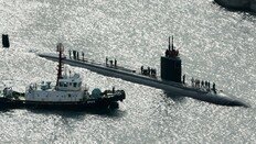 美 공격형 핵추진 잠수함 ‘그린빌함’ 부산작전기지 입항