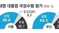 李 지지율 서울 66.0%-부산 64.3%, 정당은 서울서 민주 50.3%-국힘 23.1%
