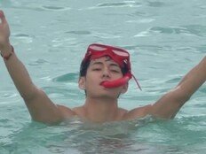 방탄소년단 뷔가 하와이에서 웃은 이유, 5분이면 끝