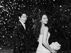 ‘20일 결혼’ 신민아♥김우빈, 웨딩시진 공개.. “눈 내리는 영화 같은 한 장면”